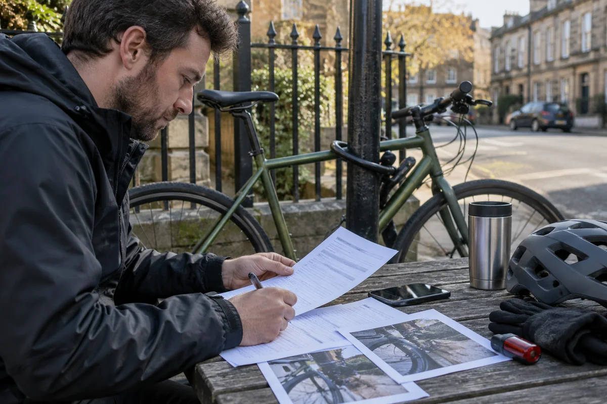 Detailed bicycle and equipment checks relevant to How bicycle-theft insurance claims work