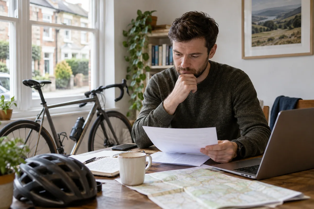 Cyclist or mechanic demonstrating practical considerations for Bike Collection Insurance UK