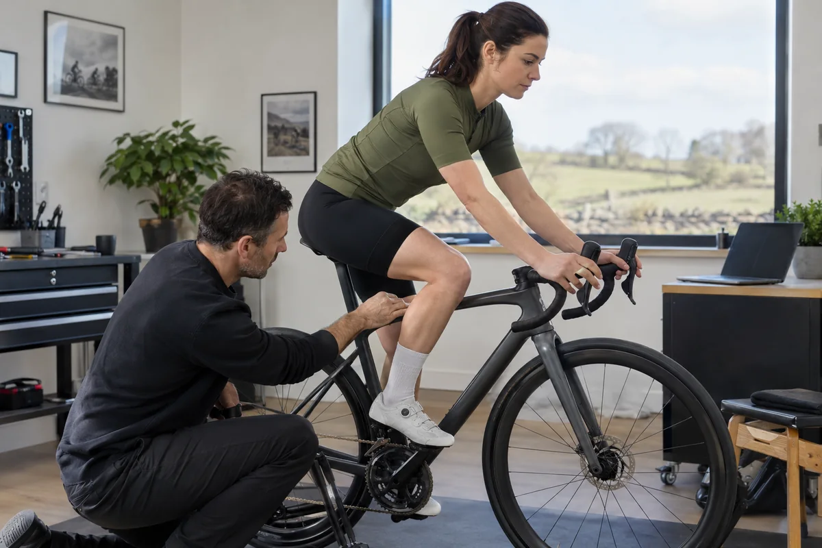Realistic British cycling scene for Find a bike fitter and prepare for a fit