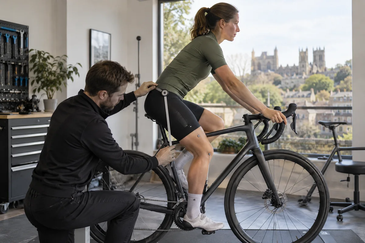 Realistic British cycling scene for Compare bike geometry