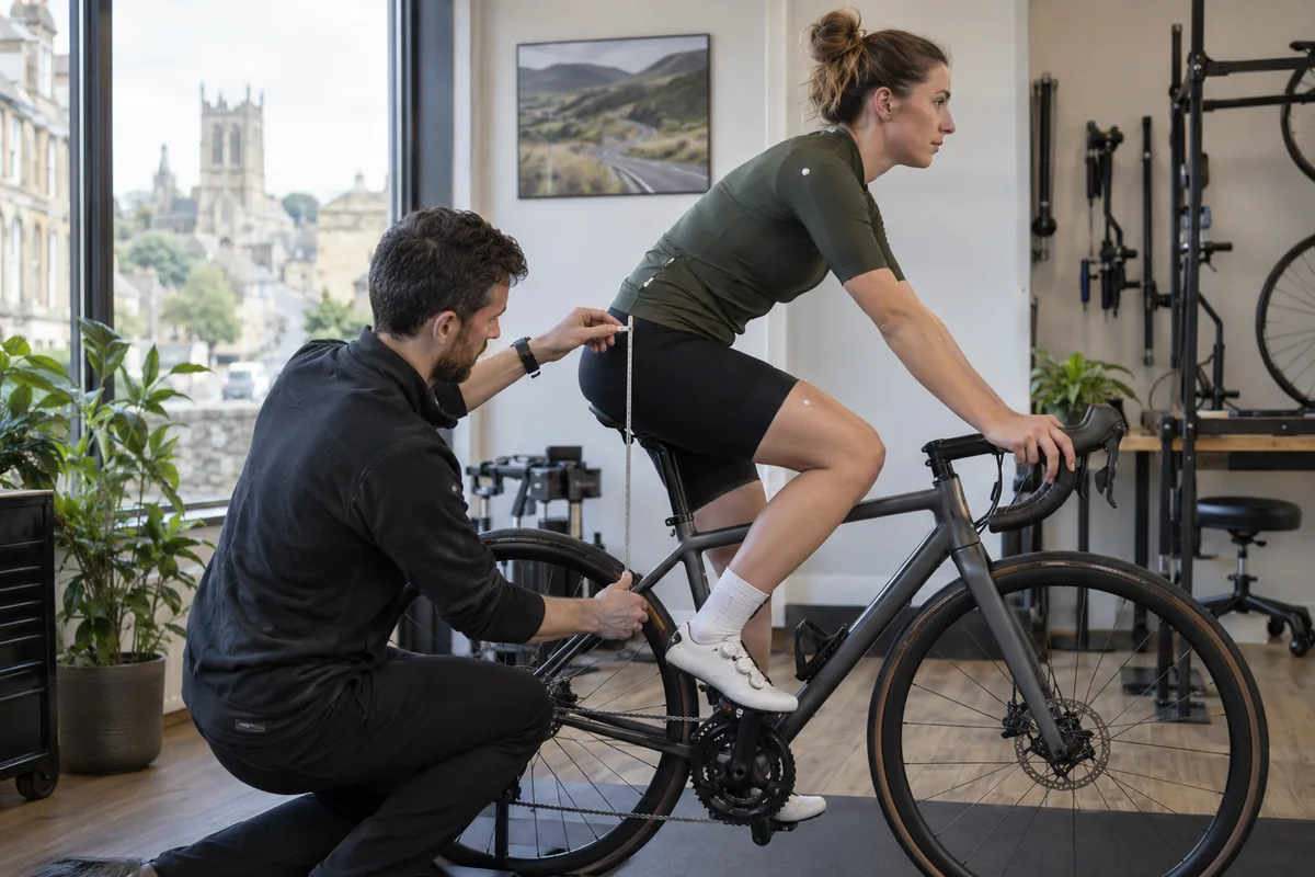 Realistic British cycling scene for Aairsk X5 geometry and sizing