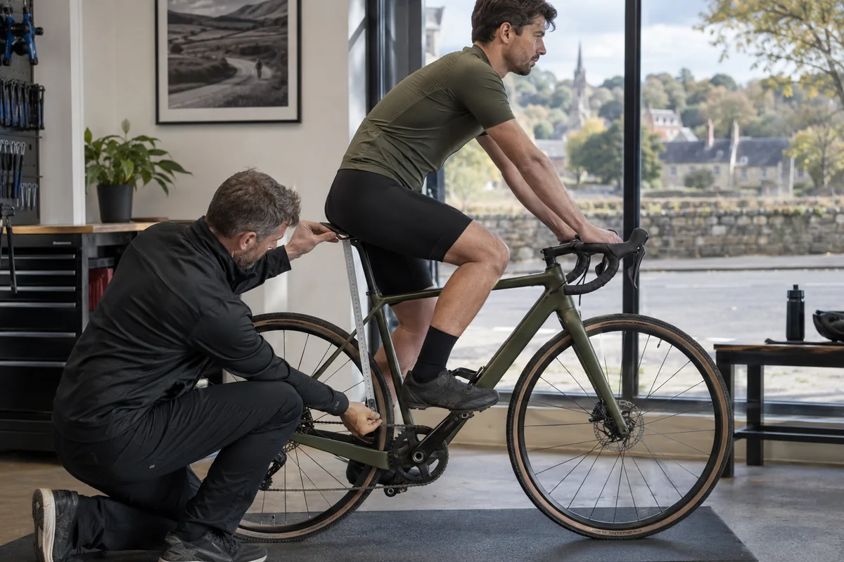 Realistic British cycling scene for Boardman MTR 8.9 geometry and sizing