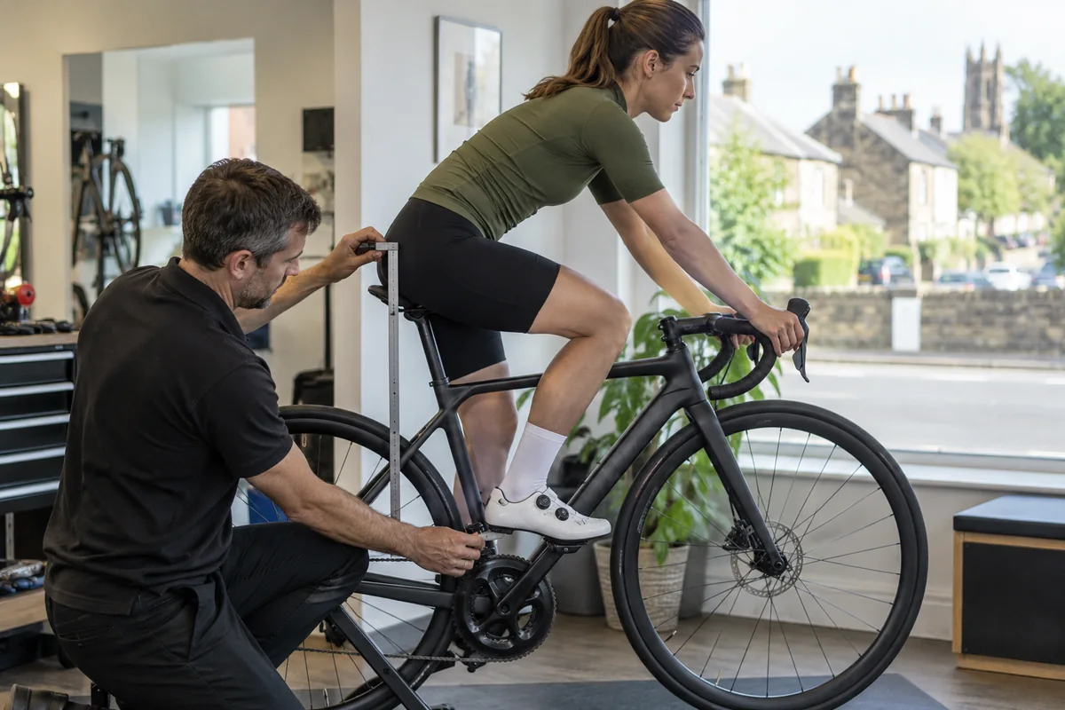 Realistic British cycling scene for Boardman SLR 8.6 geometry and sizing