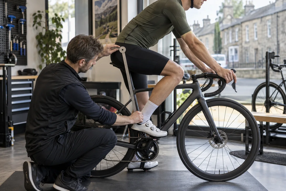 Realistic British cycling scene for Boardman SLR 8.8 Disc geometry and sizing