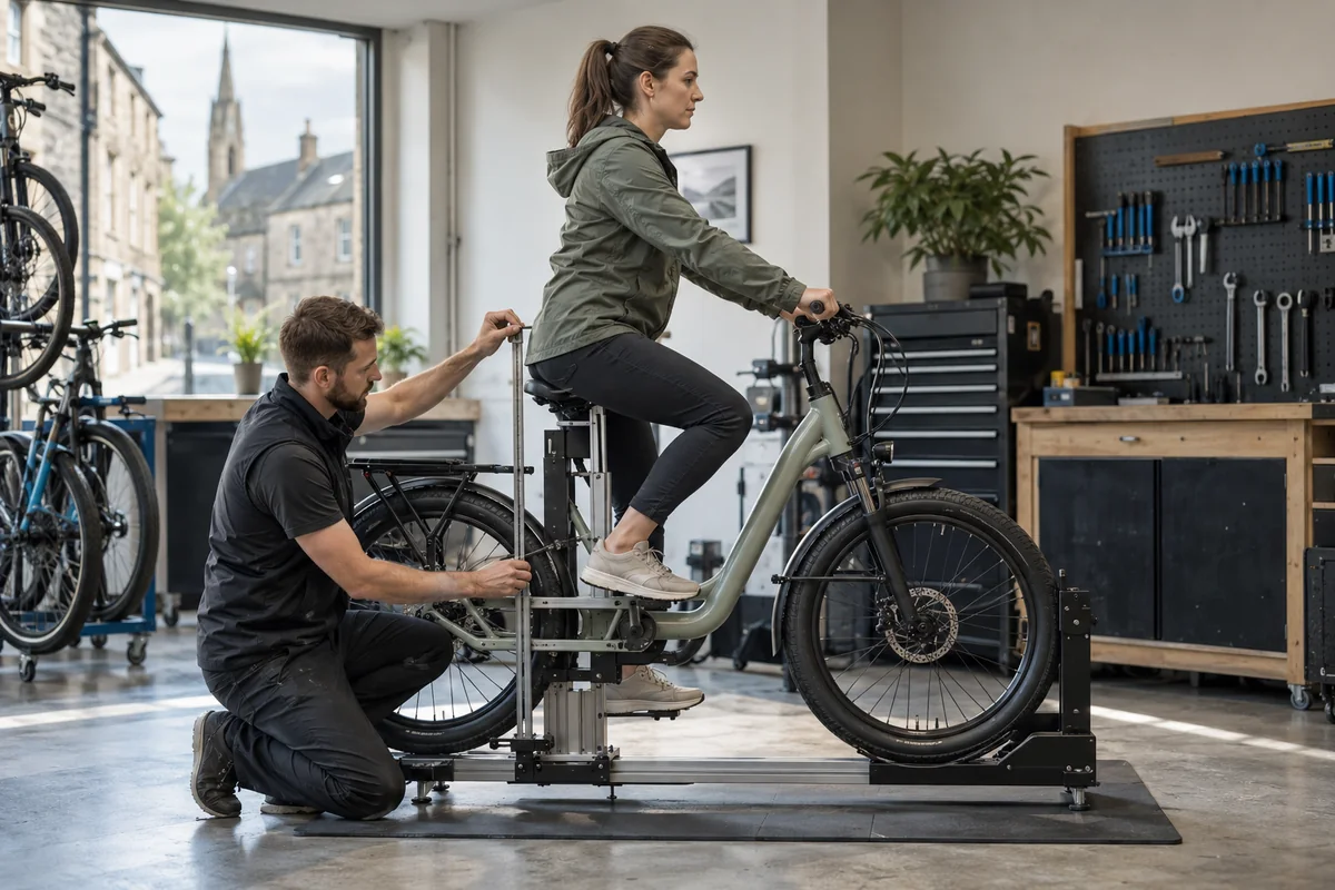 Cyclist or mechanic demonstrating practical considerations for ENGWE L20 3.0 Boost geometry and sizing