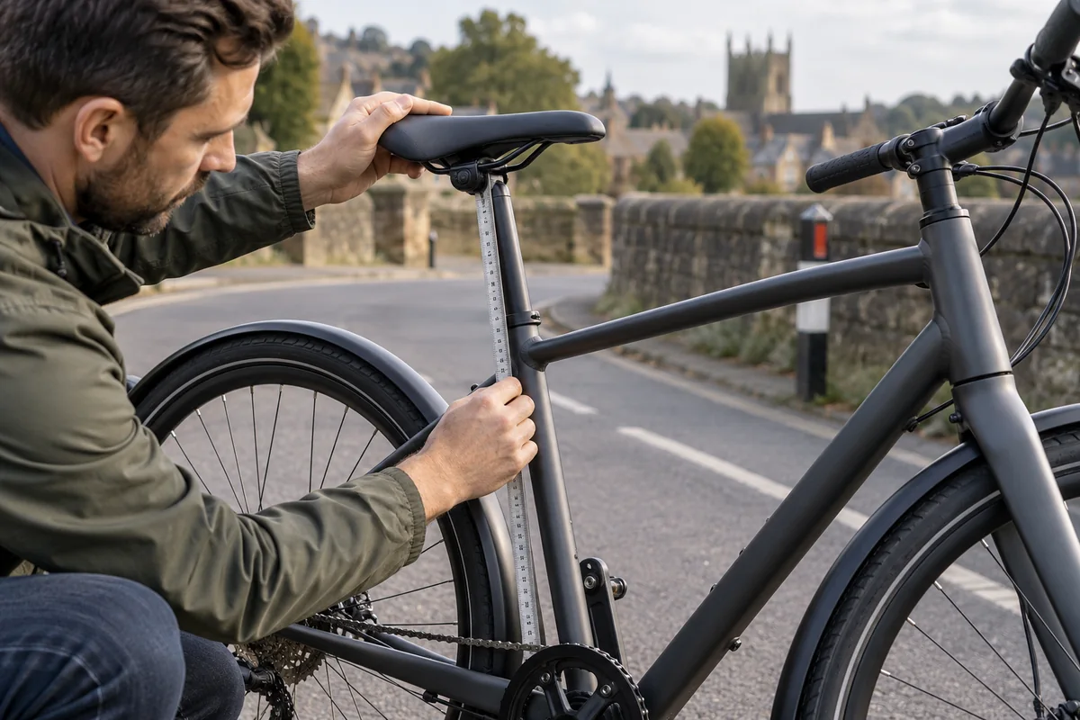 Detailed bicycle and equipment checks relevant to ENGWE P275 SE geometry and sizing
