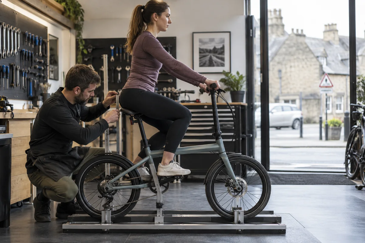 Cyclist or mechanic demonstrating practical considerations for ENGWE Zip geometry and sizing