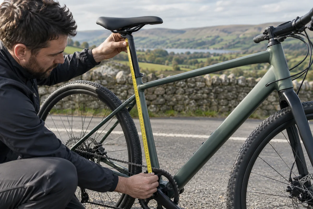 Detailed bicycle and equipment checks relevant to HITWAY BK28 geometry and sizing