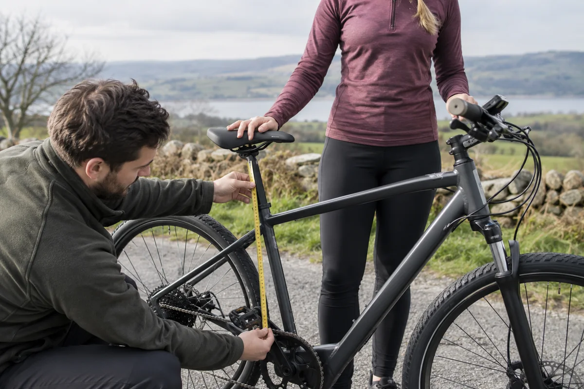 Detailed bicycle and equipment checks relevant to HITWAY BK36 geometry and sizing