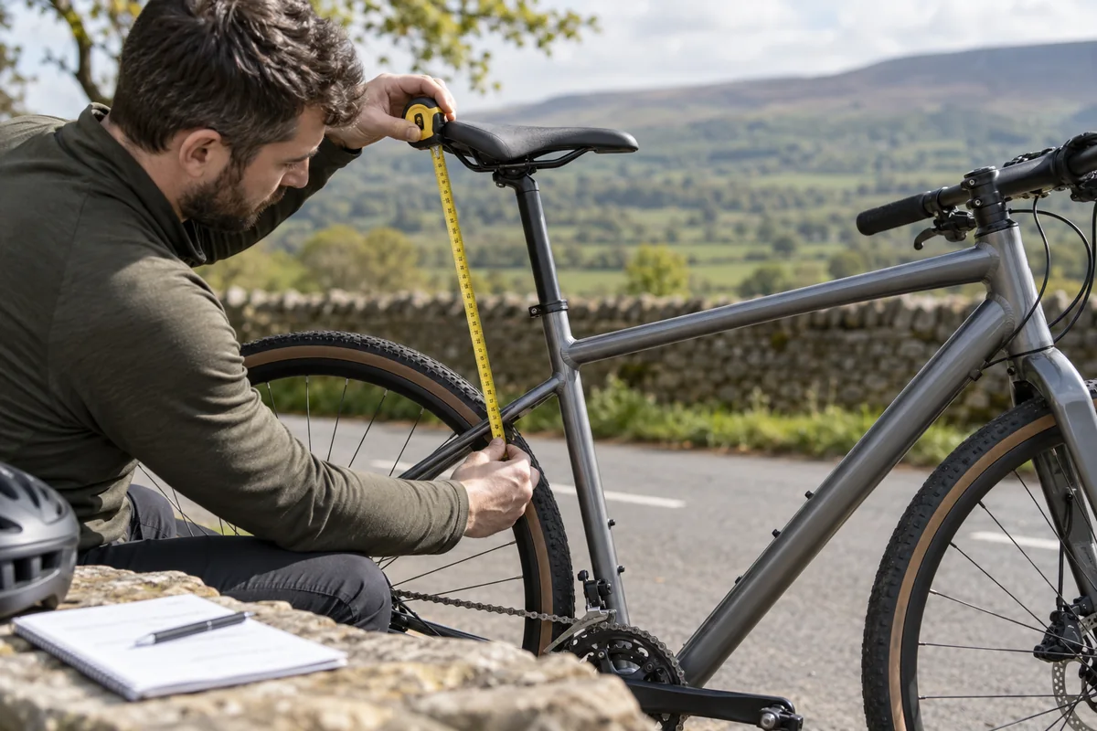 Detailed bicycle and equipment checks relevant to JESRIDER K820 geometry and sizing