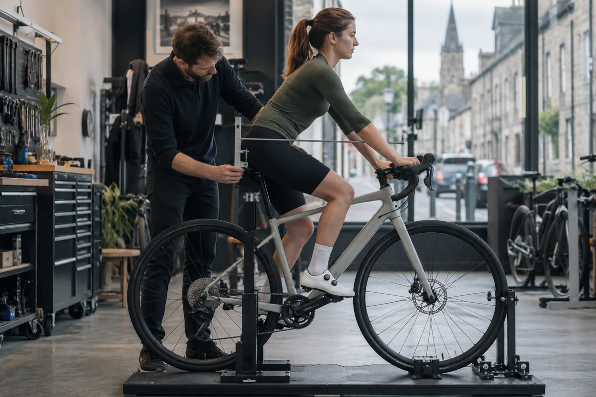 Cyclist or mechanic demonstrating practical considerations for Tenways AGO Performance geometry and sizing