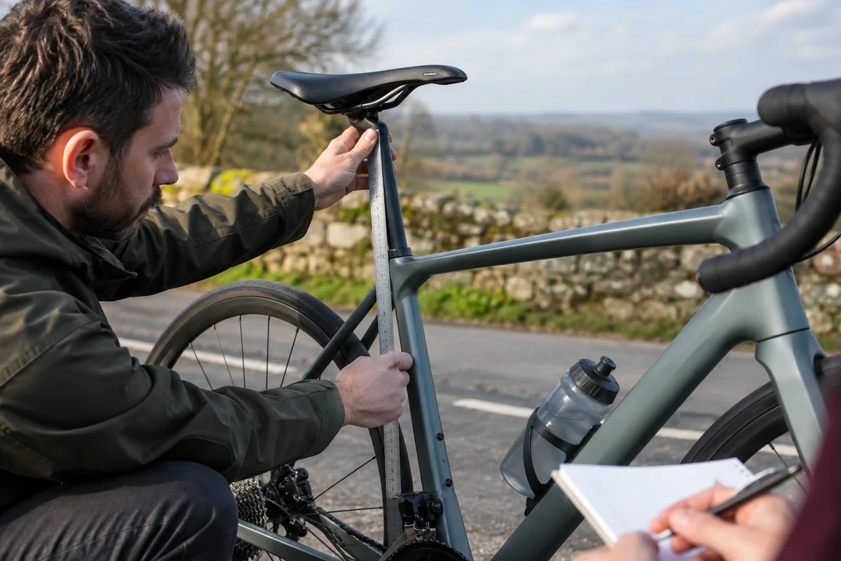 Detailed bicycle and equipment checks relevant to Tenways AGO Performance geometry and sizing