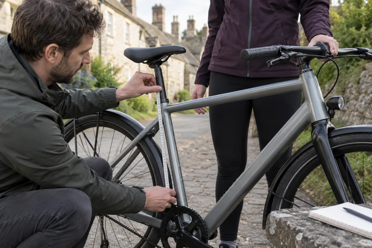 Detailed bicycle and equipment checks relevant to Tenways AGO T geometry and sizing