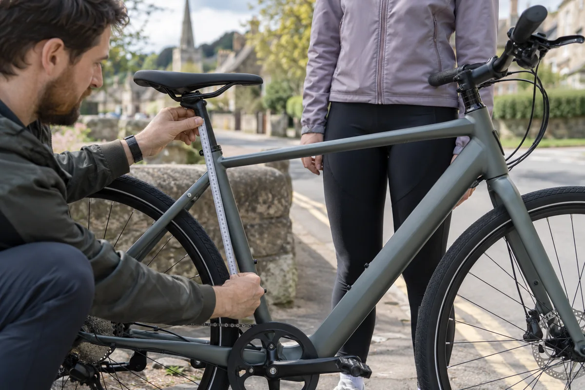 Detailed bicycle and equipment checks relevant to Tenways CGO600 geometry and sizing