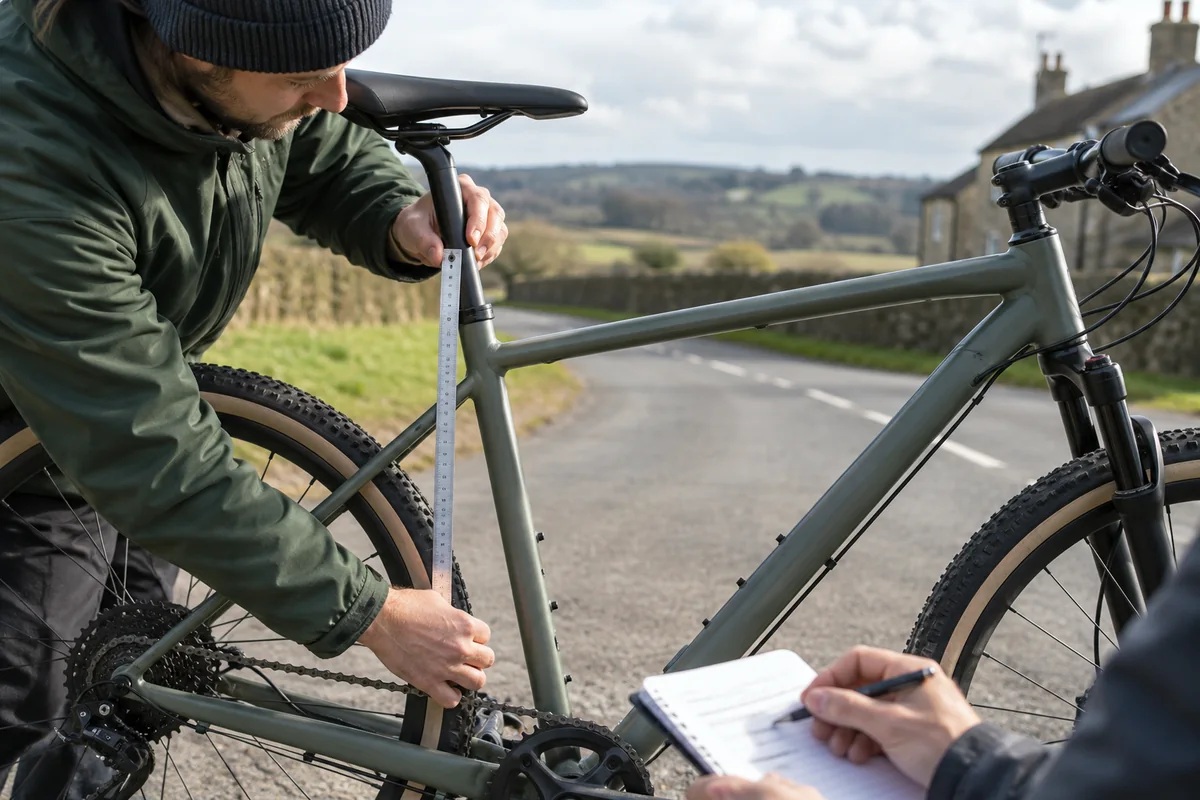 Detailed bicycle and equipment checks relevant to URLIFE E26 geometry and sizing