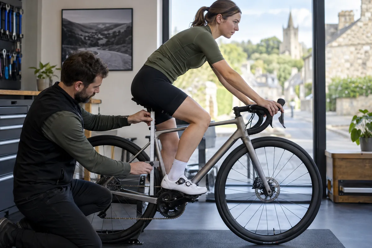 Realistic British cycling scene for WITAMBIKE C26 PRO geometry and sizing