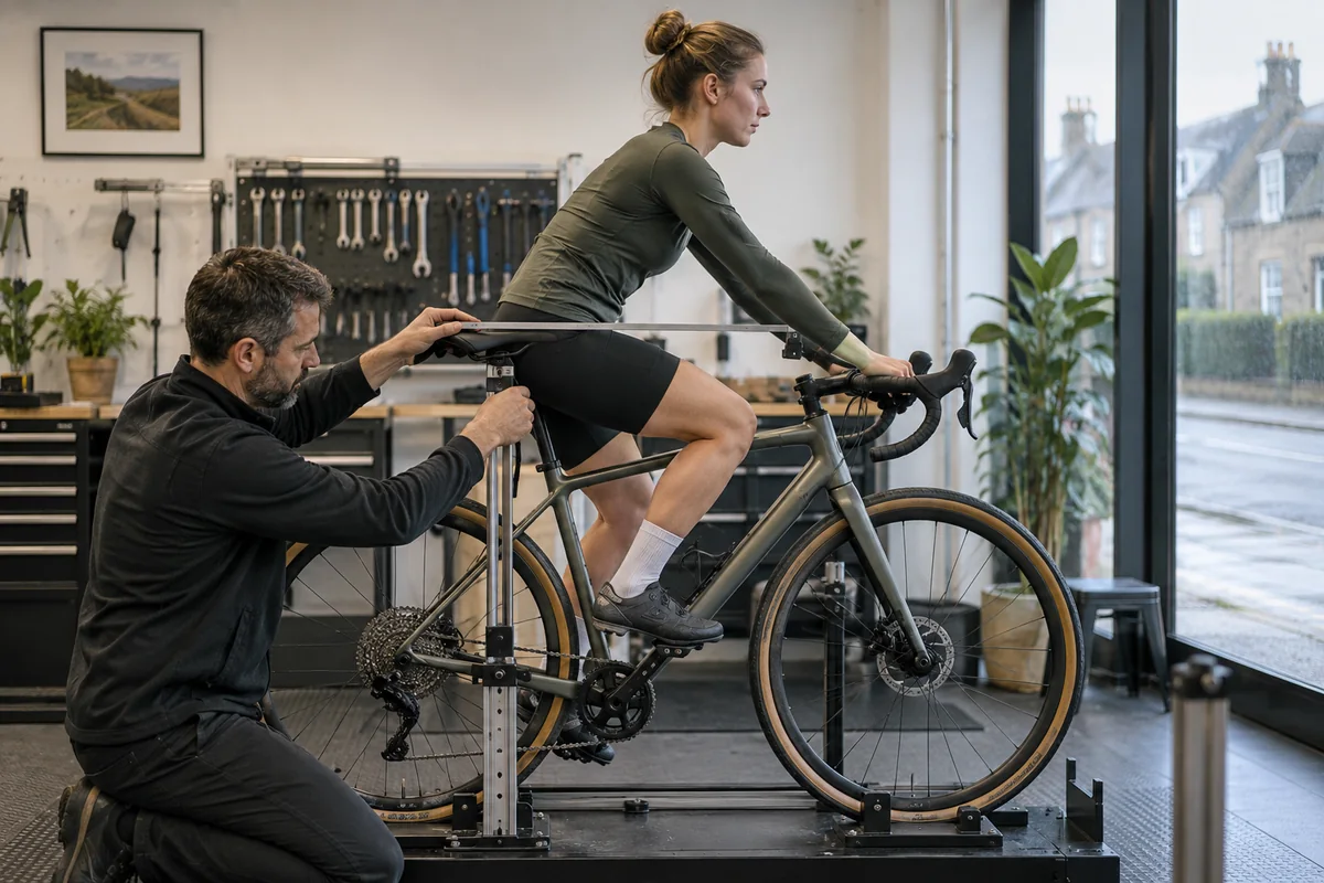 Cyclist or mechanic demonstrating practical considerations for WITAMBIKE C26 PRO geometry and sizing