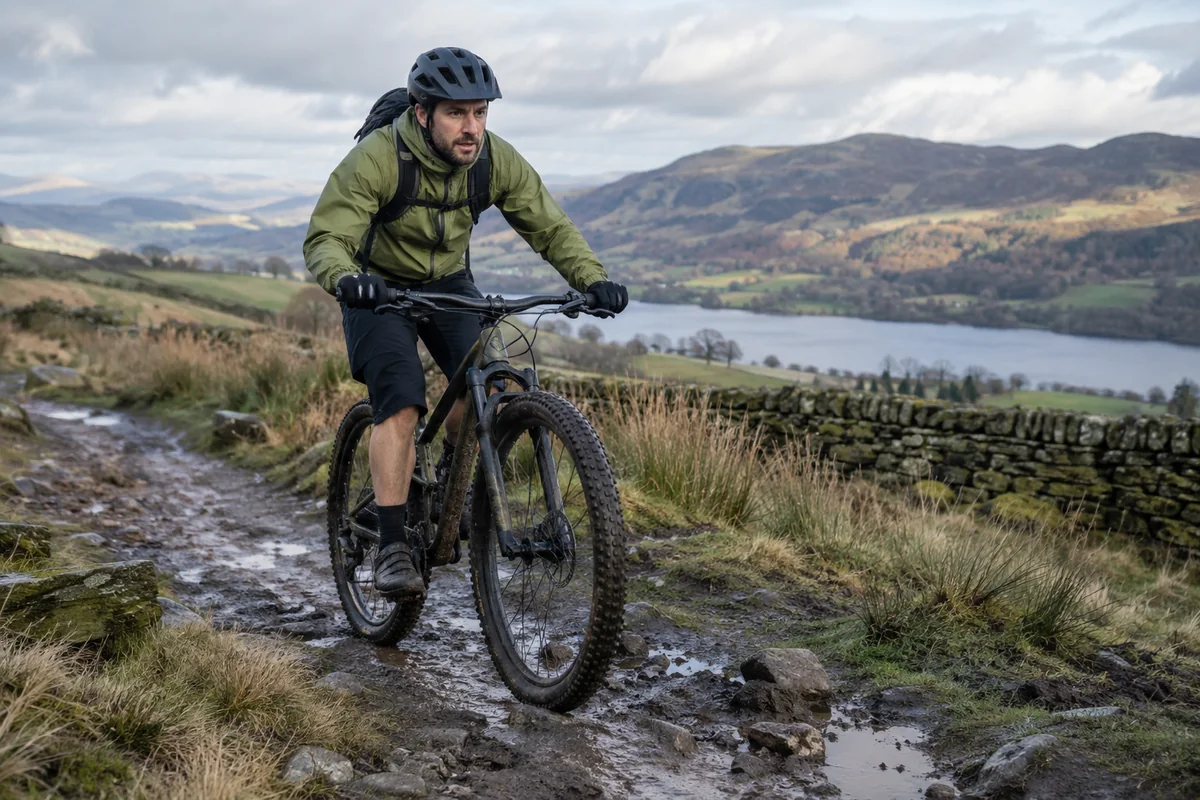 Cyclist or mechanic demonstrating practical considerations for 27.5 x 2.4 Bike Tyres | 60-584 Size Guide