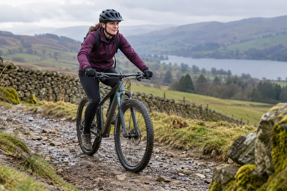 Cyclist or mechanic demonstrating practical considerations for 29 x 2.25 Bike Tyres | 55-622 Size Guide