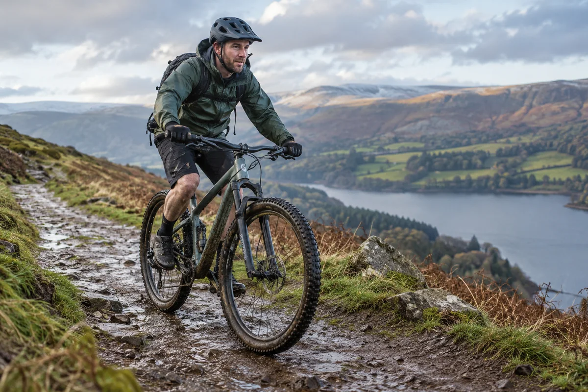 Cyclist or mechanic demonstrating practical considerations for 29 x 2.4 Bike Tyres | 60-622 Size Guide