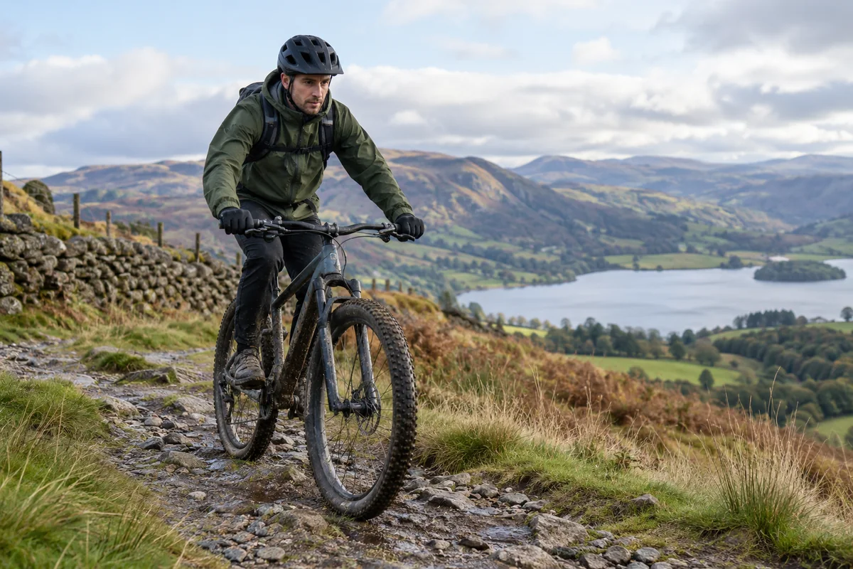 Cyclist or mechanic demonstrating practical considerations for 29 x 2.6 Bike Tyres | 65-622 Size Guide