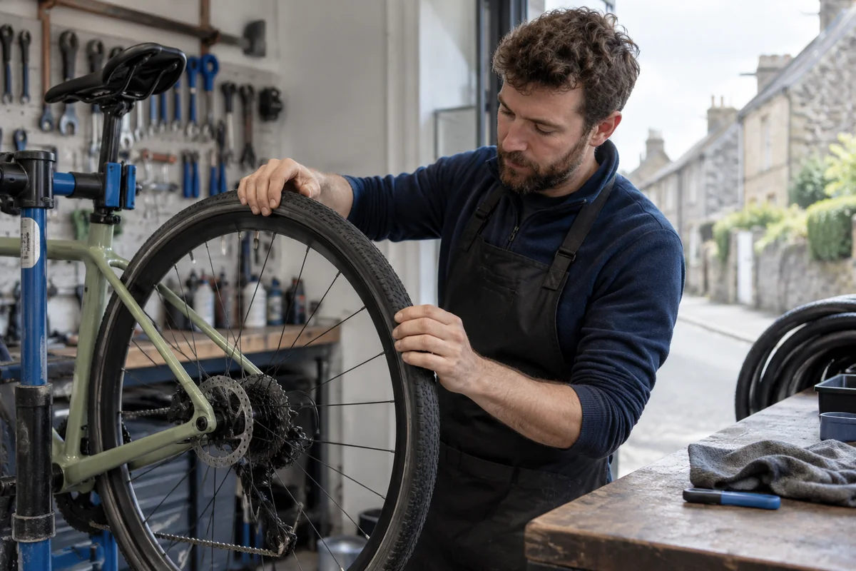 Realistic British cycling scene for 700 x 32C Bike Tyres | 32-622 Size Guide