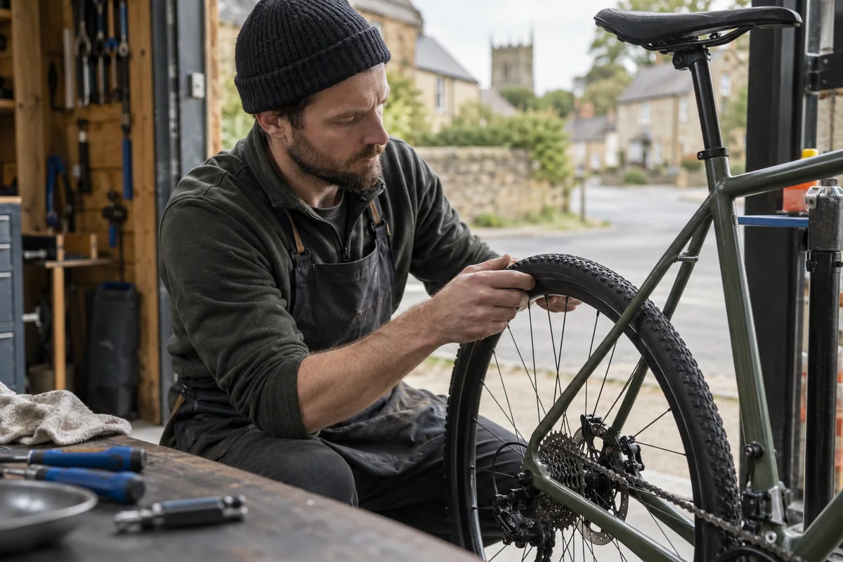 Realistic British cycling scene for 700 x 34C Bike Tyres | 34-622 Size Guide