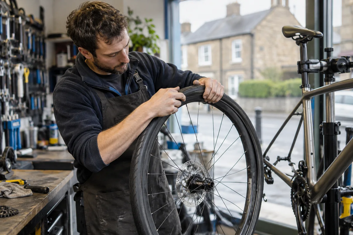 Realistic British cycling scene for Continental Bike Tyres by Size