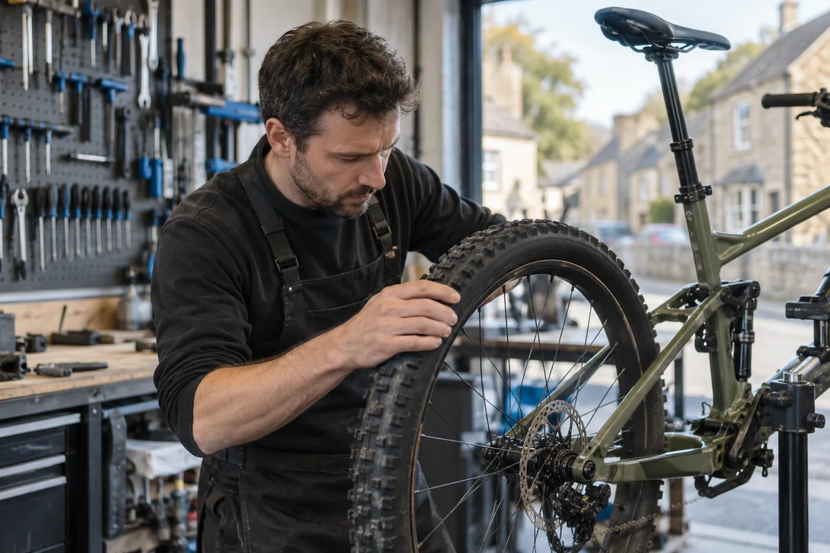 Realistic British cycling scene for Maxxis Bike Tyres by Size