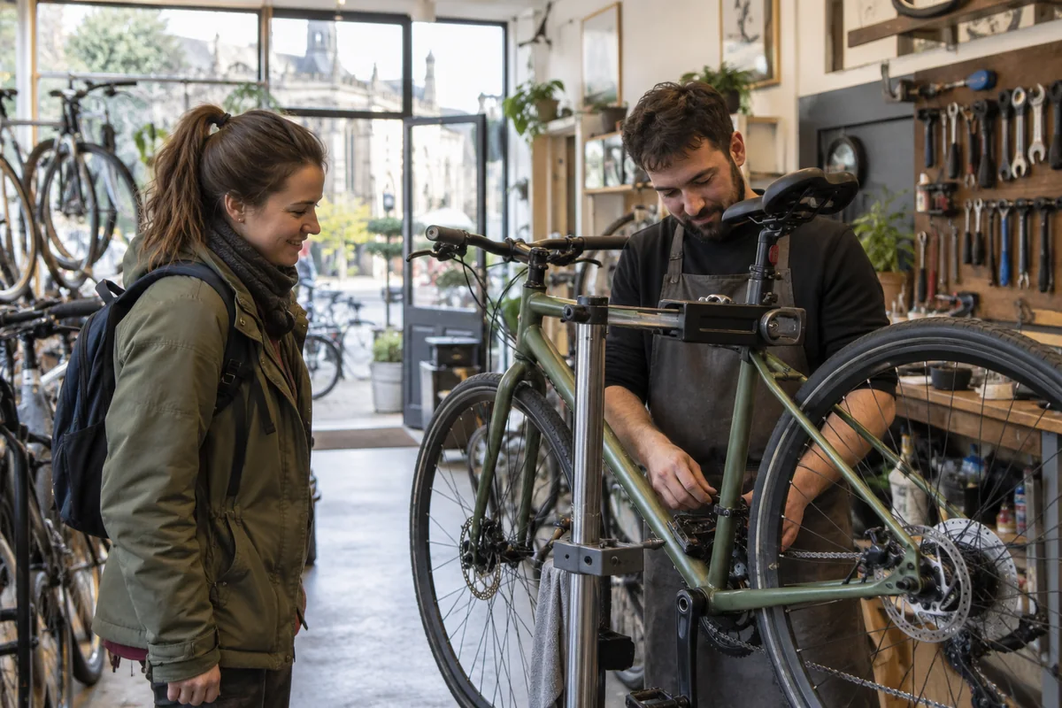 Realistic British cycling scene for Bike Shops in Cambridge: Local Stores, Repairs & Maps