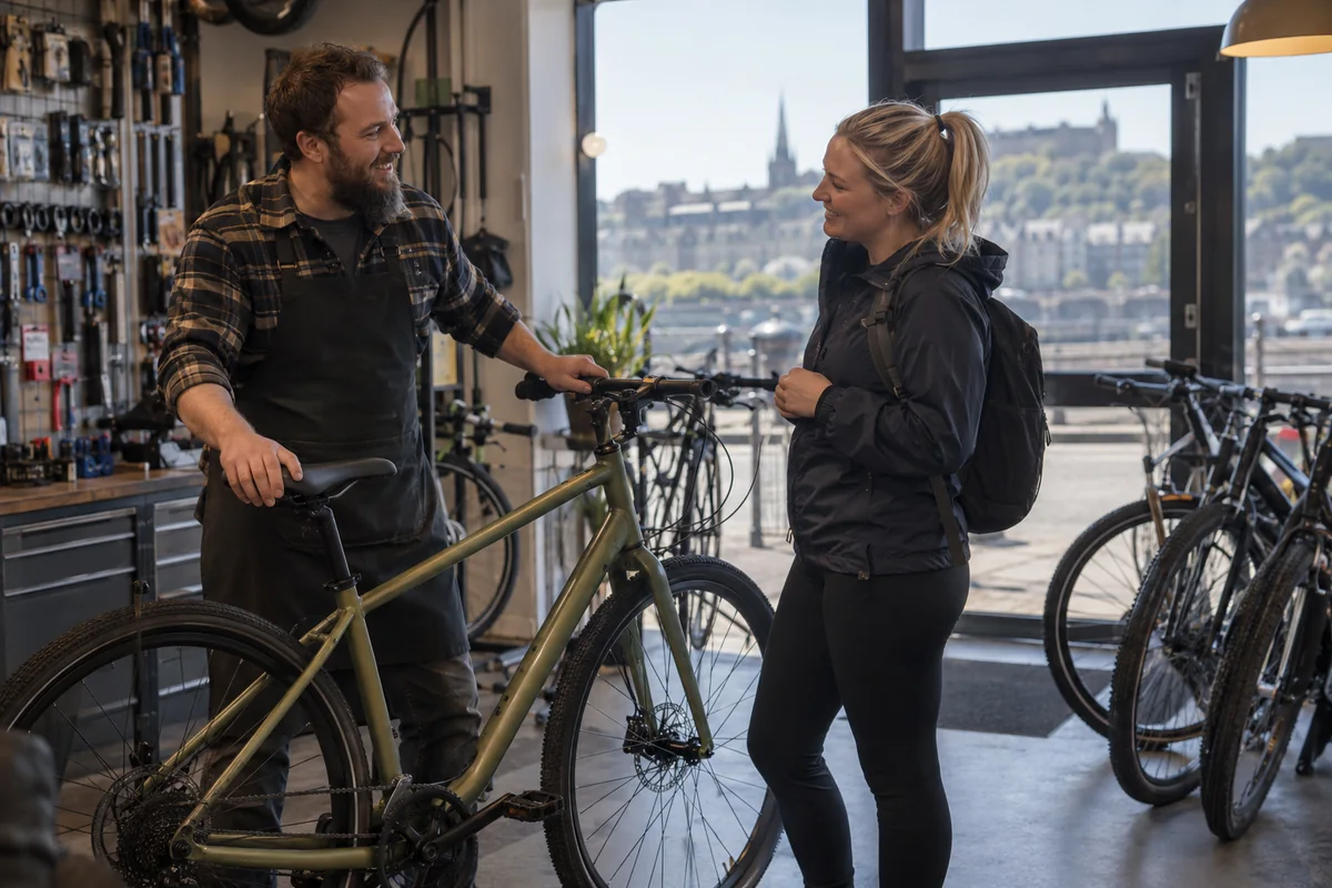 Realistic British cycling scene for Life Cycles Derry, Derry: Address, Services & Map