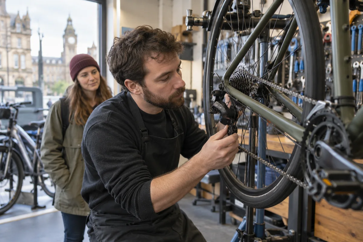 Detailed bicycle and equipment checks relevant to Bike Shops in Glasgow: Local Stores, Repairs & Maps