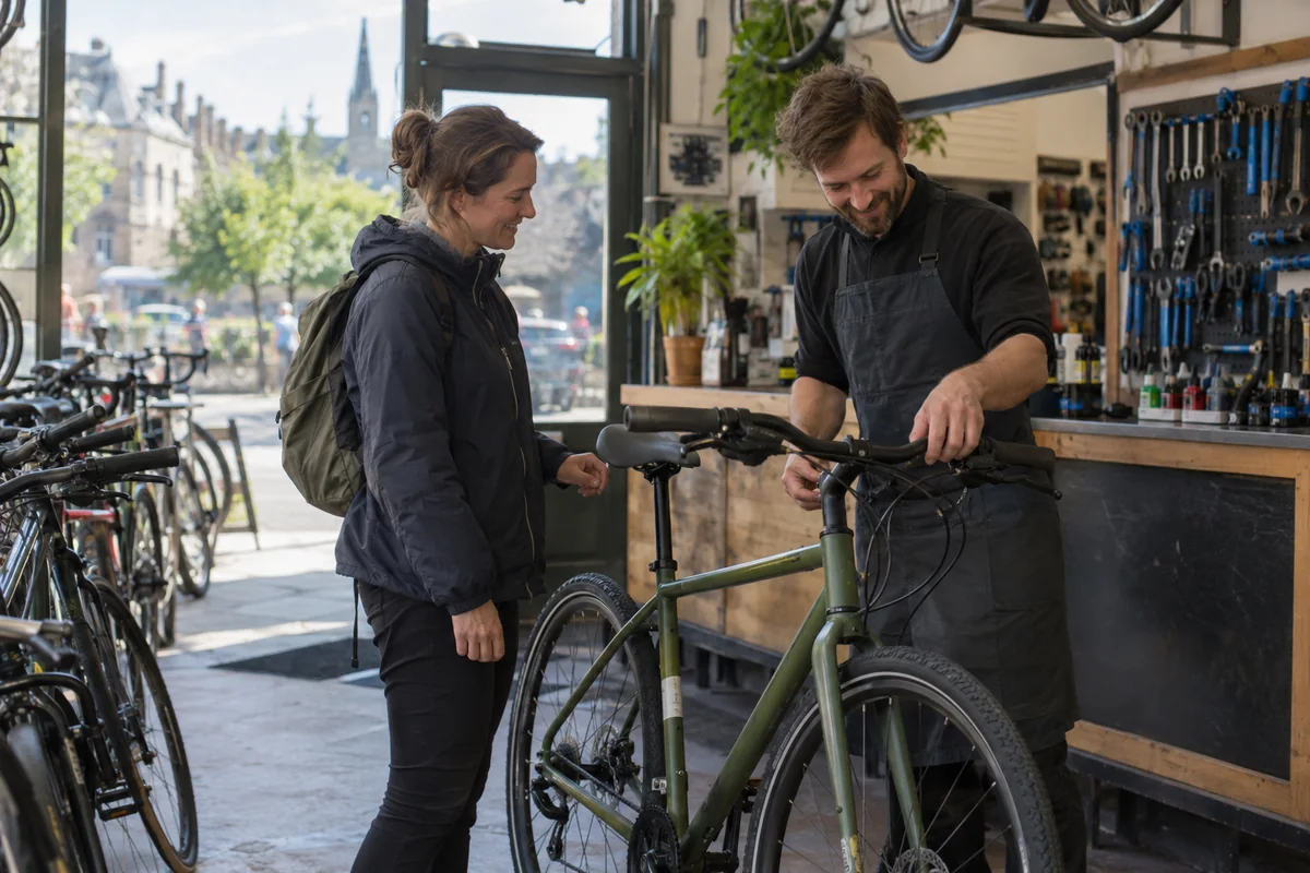 Realistic British cycling scene for Bike Shops in Sheffield: Local Stores, Repairs & Maps