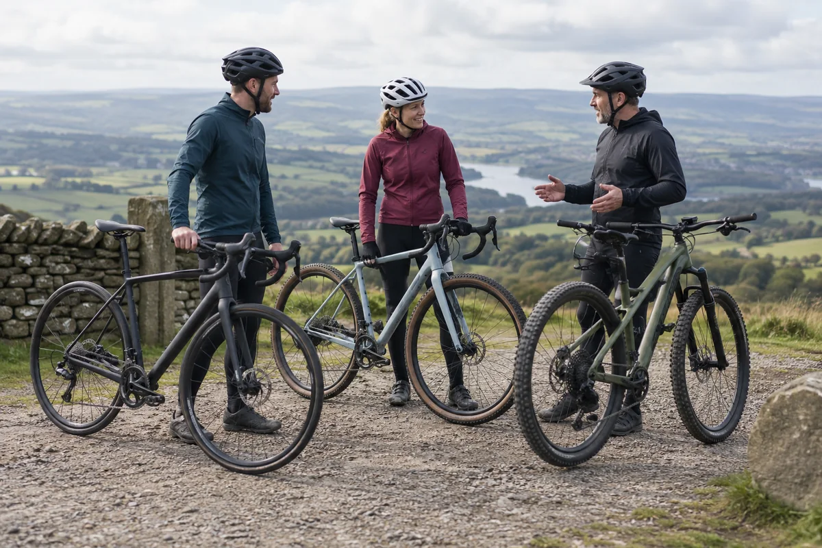 Cyclist or mechanic demonstrating practical considerations for Boardman bikes: choosing the right range