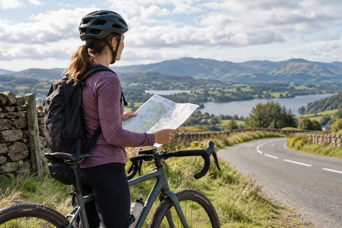 Cyclist or mechanic demonstrating practical considerations for Free Cycle Route Planner & Mapper UK