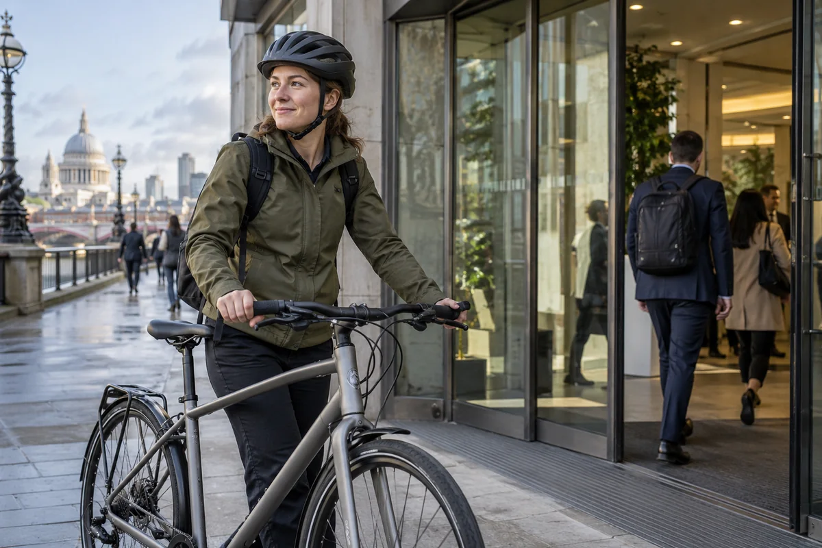 Cyclist or mechanic demonstrating practical considerations for Cycle to Work and the minimum wage