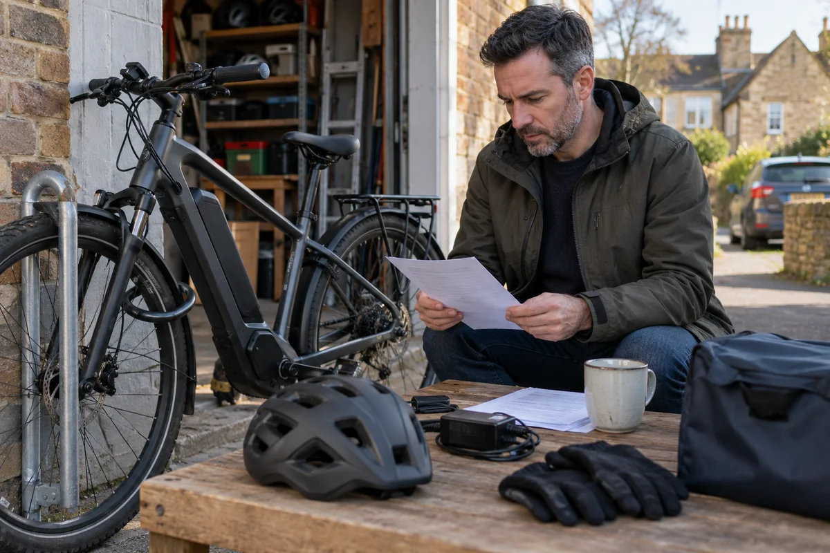 Detailed bicycle and equipment checks relevant to E-Bike Fire Risk, Insurance & Storage UK