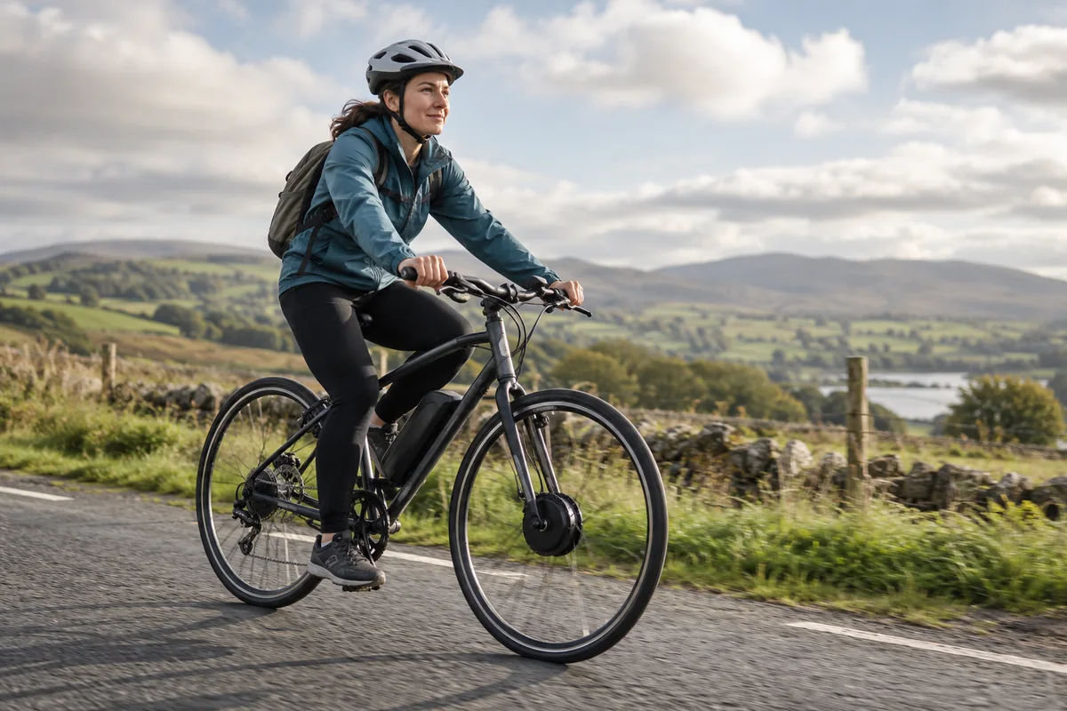 Cyclist or mechanic demonstrating practical considerations for Best Electric Bike Conversion Kits UK: 9 Options Compared