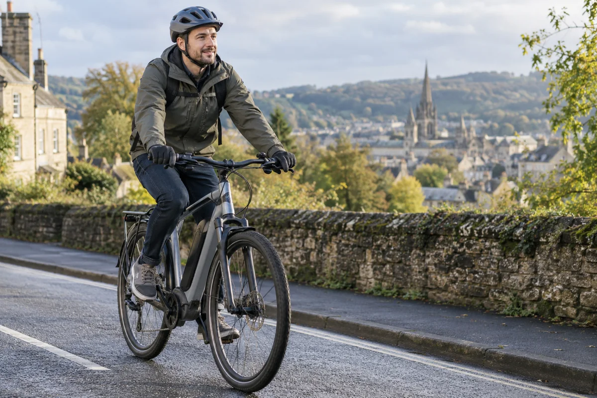 Cyclist or mechanic demonstrating practical considerations for Electric Bike Conversion UK: Costs, Kits, Fitting & Law