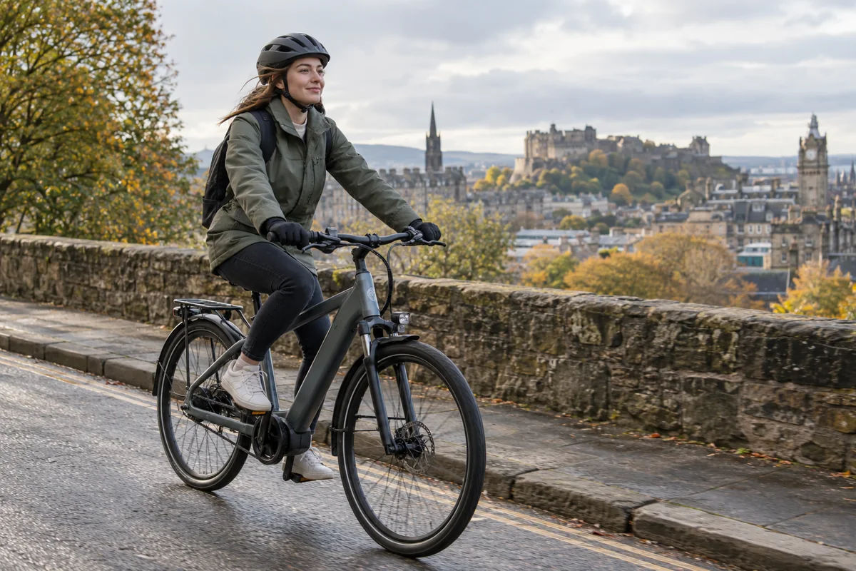 Cyclist or mechanic demonstrating practical considerations for ADO (A Dece Oasis) e-bikes: company and UK buying guide