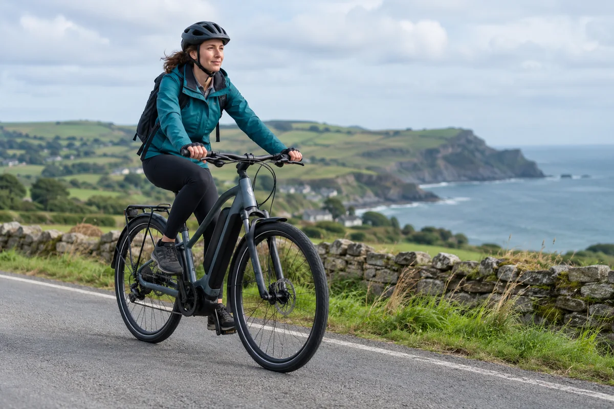 Cyclist or mechanic demonstrating practical considerations for Bosch e-bike systems: company and UK buying guide