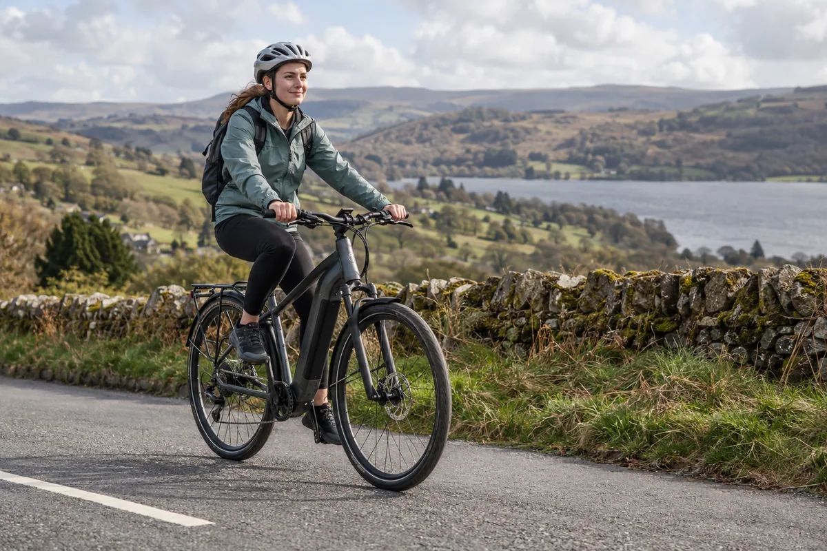 Cyclist or mechanic demonstrating practical considerations for FREESKY e-bikes: company and UK buying guide