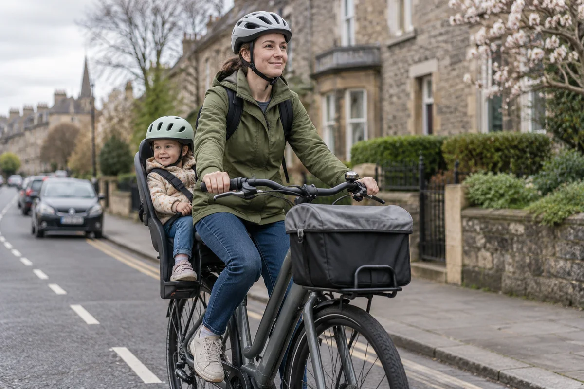 Cyclist or mechanic demonstrating practical considerations for Bambino Mio Gear for Cycle Commuting | Product Guides