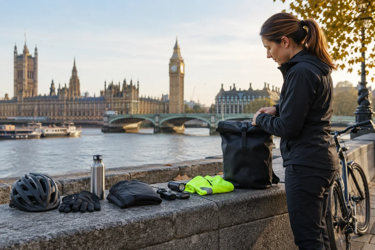 Realistic British cycling scene for BTR Gear for Cycle Commuting | Product Guides