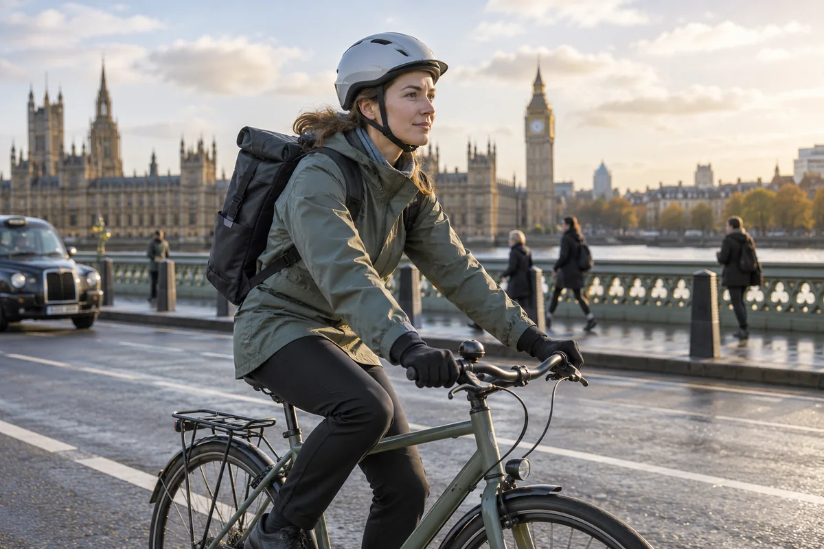 Cyclist or mechanic demonstrating practical considerations for Bumkins Gear for Cycle Commuting | Product Guides