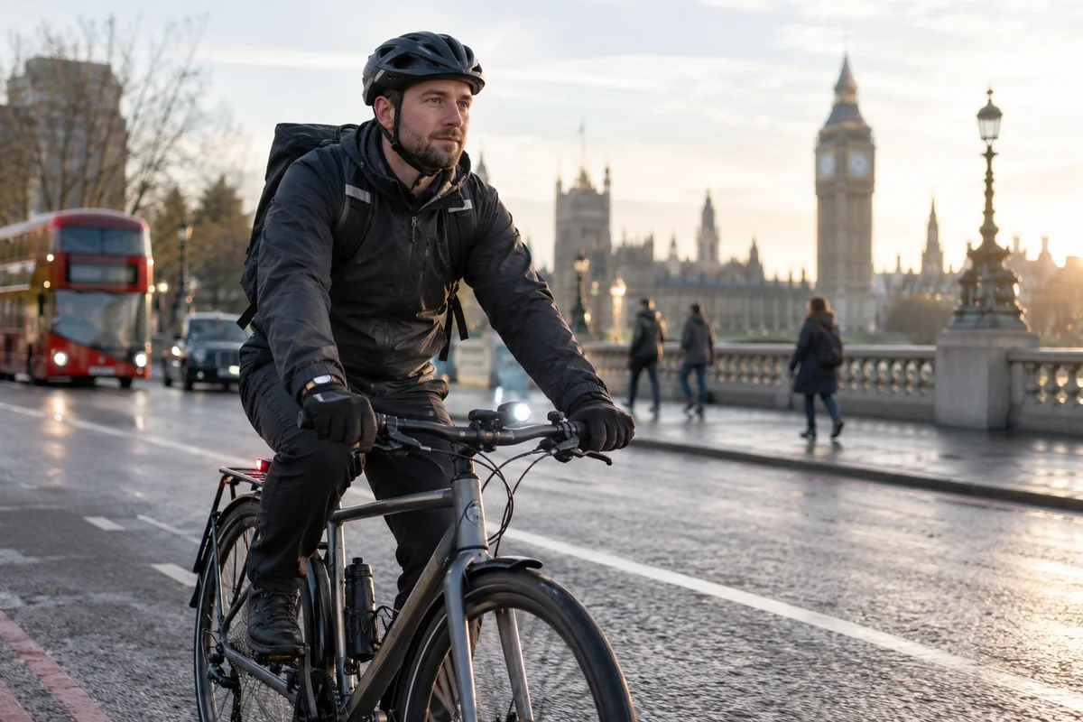Cyclist or mechanic demonstrating practical considerations for CatEye Gear for Cycle Commuting | Product Guides