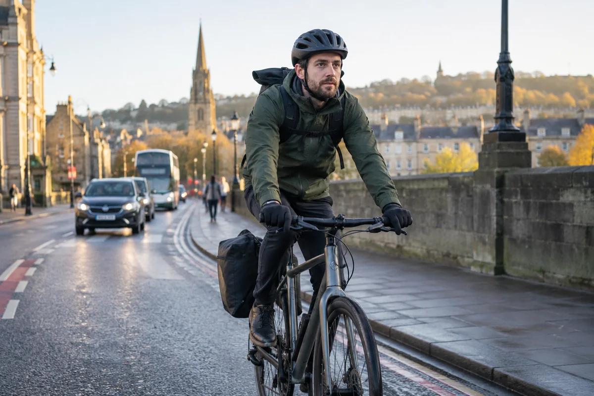 Cyclist or mechanic demonstrating practical considerations for Continental Gear for Cycle Commuting | Product Guides