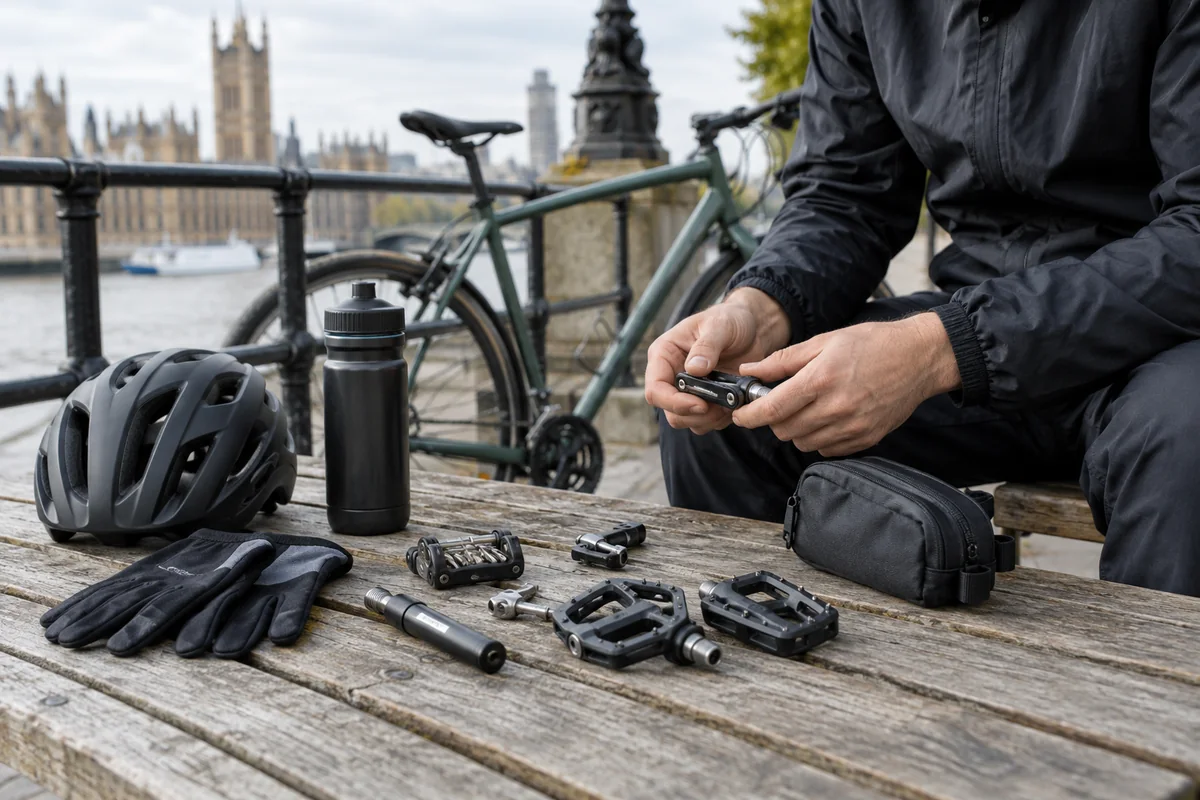 Realistic British cycling scene for Crankbrothers Gear for Cycle Commuting | Product Guides