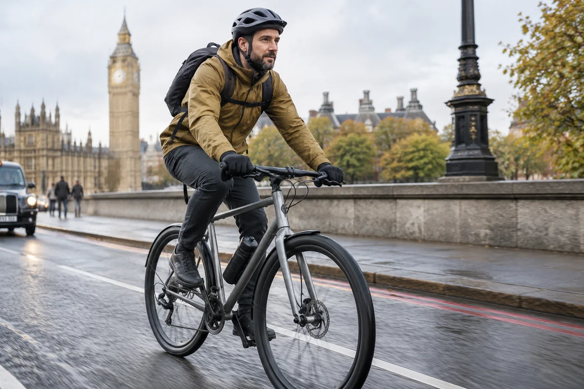 Cyclist or mechanic demonstrating practical considerations for Crankbrothers Gear for Cycle Commuting | Product Guides