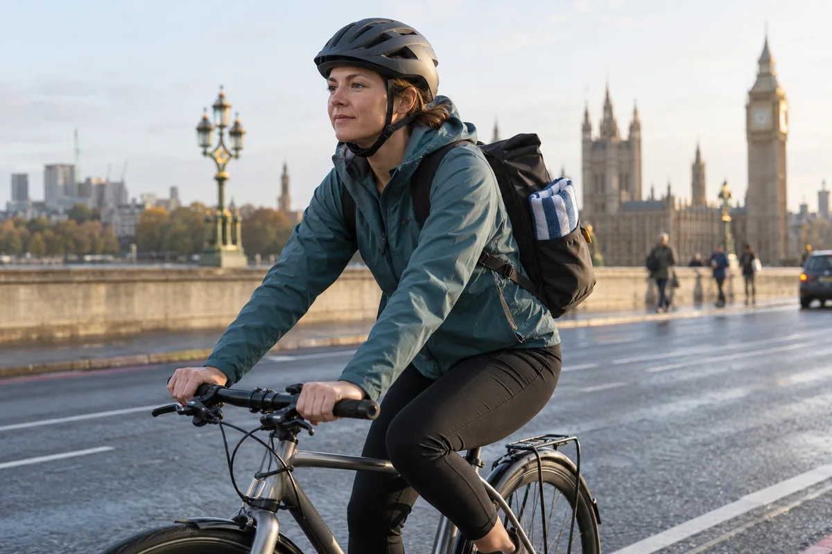 Cyclist or mechanic demonstrating practical considerations for Dock & Bay Gear for Cycle Commuting | Product Guides
